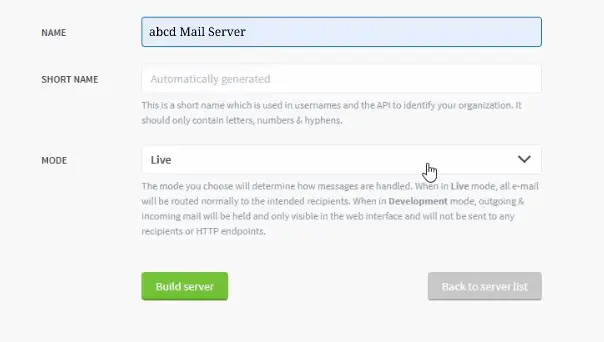 Create Postal Mail Server