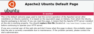 Apache default page